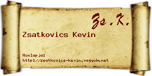Zsatkovics Kevin névjegykártya